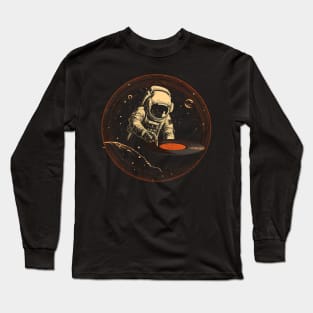 Astronaut Play Vinyl Record Long Sleeve T-Shirt
